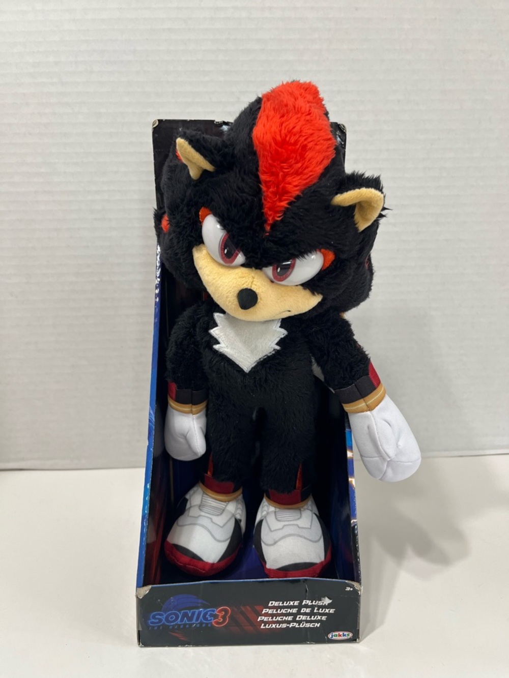 SONIC THE HEDGEHOG 3 Shadow Deluxe  plush stuffed animal NWT toy